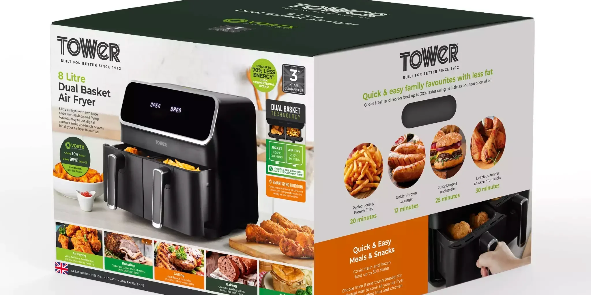 8L Digital Dual Basket Air Fryer: Save £30